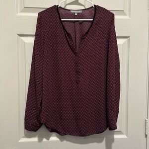 Long sleeve patterned blouse